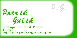 patrik gulik business card